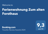 Booking.com Traveller Review Award 2024: 9,3 von 10 Punkten