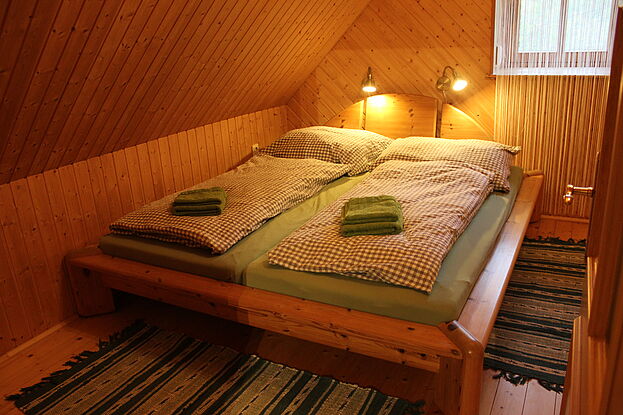 Schlafraum Doppelbett Jägerstube